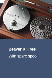 Single Beaver Kill reel with spare spool in presentation box