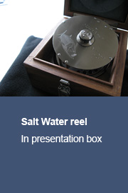 Single Salt Water reel in presentation box